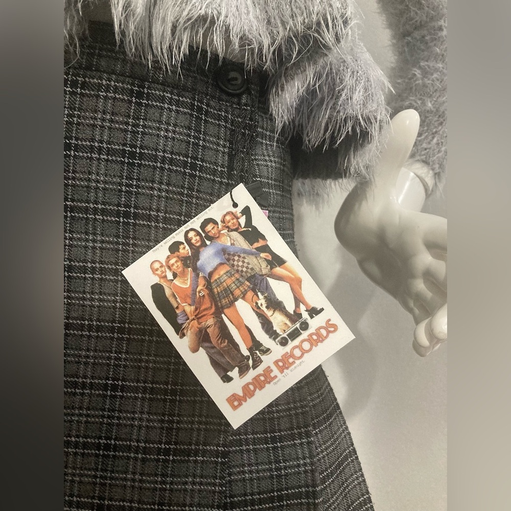 Empire Records Costume - Blue Faux Mohair Top and Vintage Blue Plaid Kilt